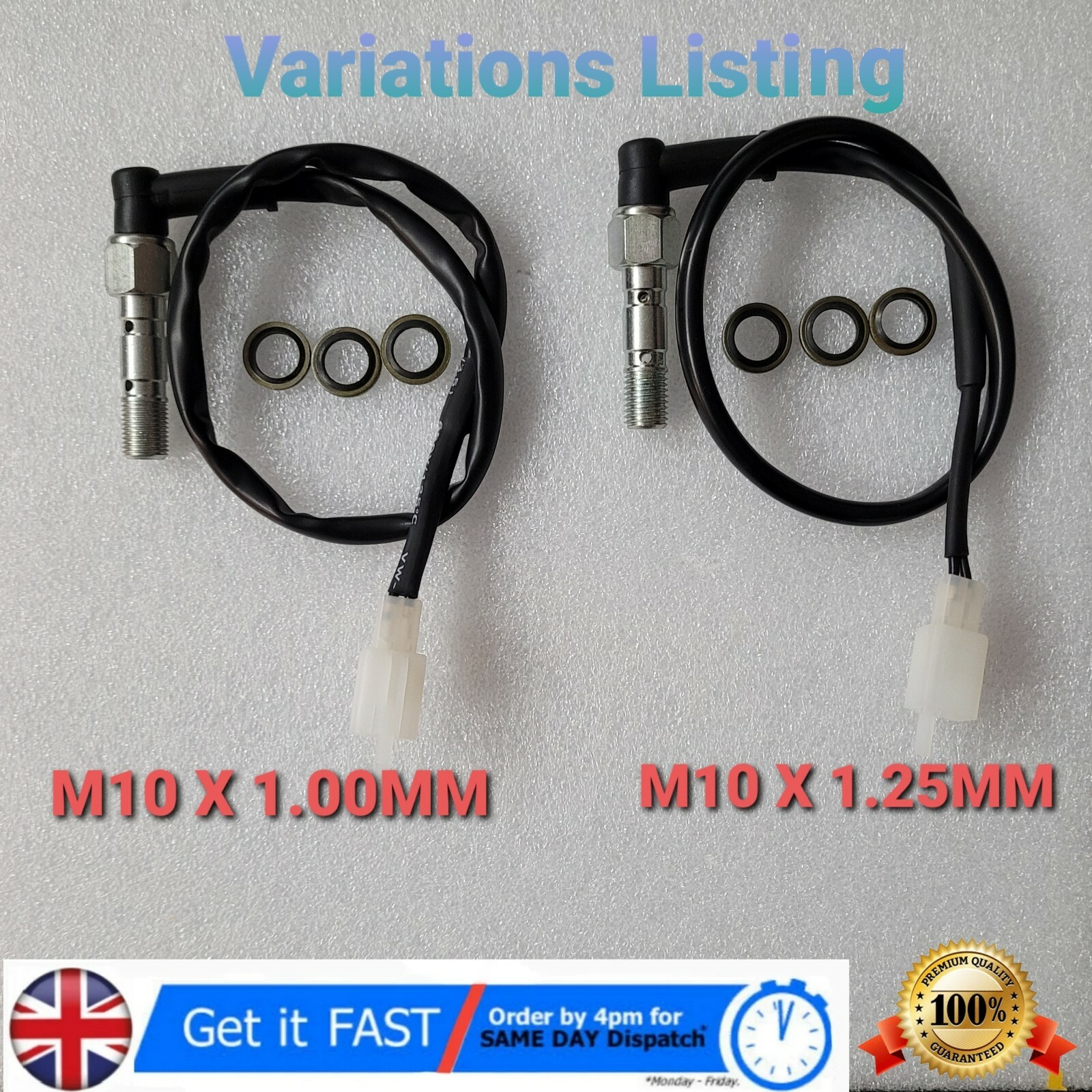 Motorcycle Hydraulic Double Banjo Bolt Brake Pressure Light Switch M10x1 /1.25mm