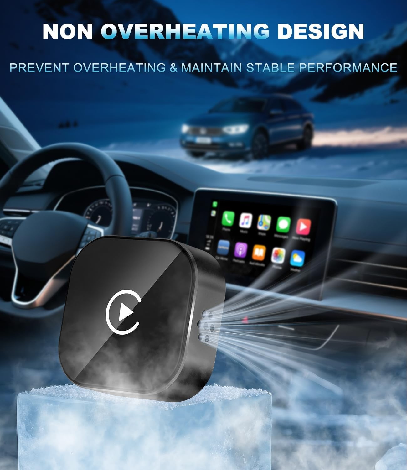 Wireless Carplay Adapter & Android Auto 2026 Upgrade Wired CarPlay to Wireless