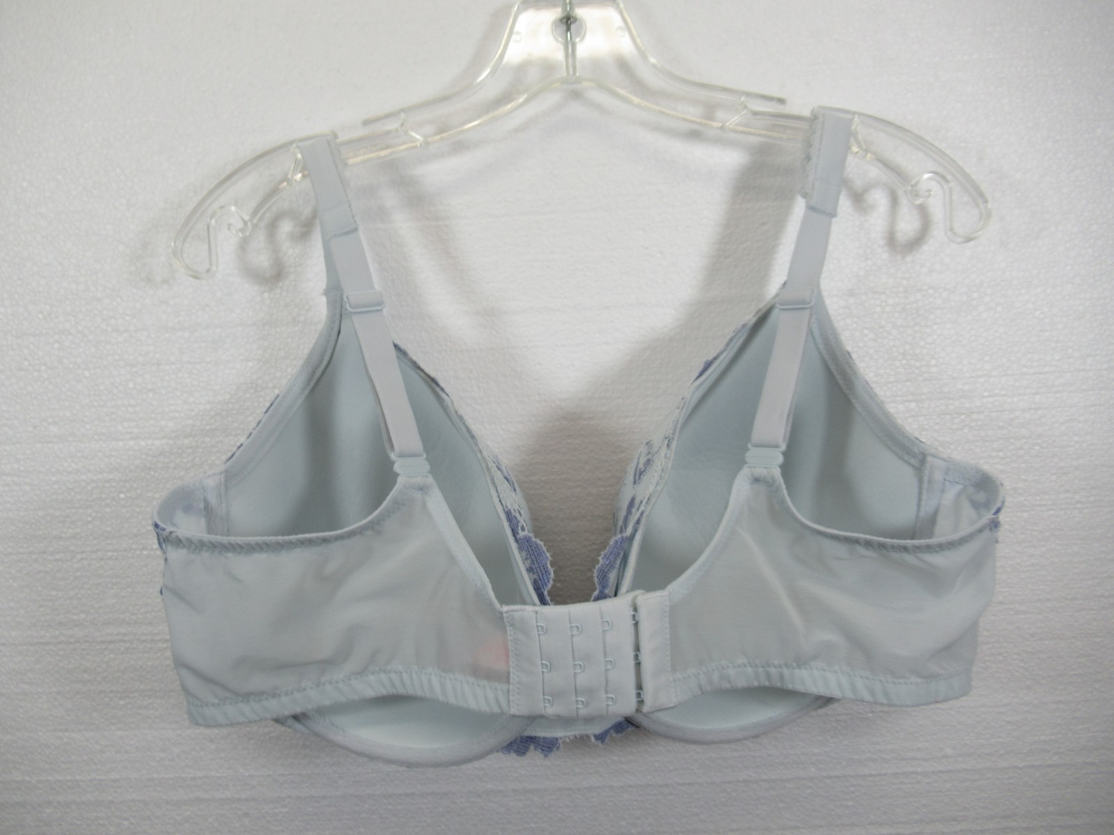 Body by Victoria's Secret Lined Perfect Coverage Bra 40DDD Blue Flower Lace UW