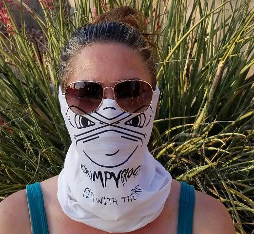 GRUMPYFROGS Face Mask Neck Gaiter Balaclava Phibskin. Washable.
