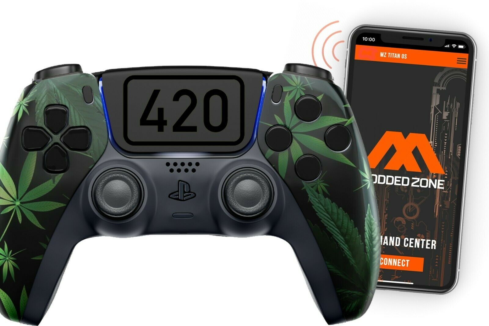 ModdedZone 420 BLACK Smart Rapid Fire Custom Modded Controller for PS5 FPS