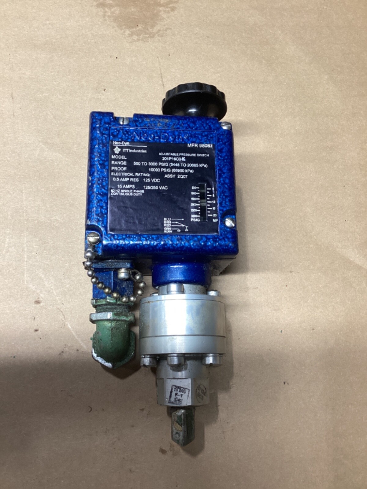 ITT NEO-DYN DIFF. PRESSURE SWITCH 160P4S147 MFR98087 #112G80PR7