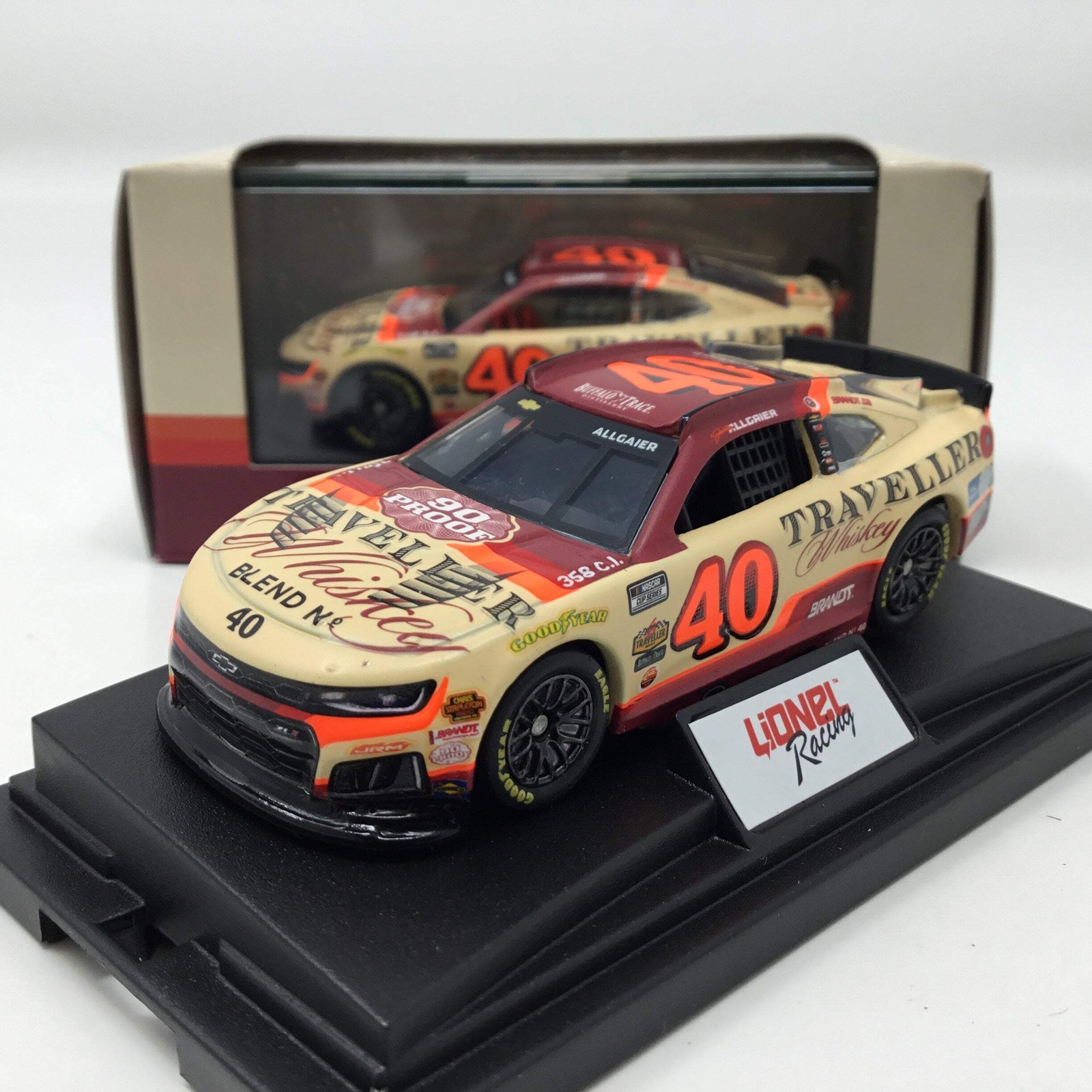 Justin Allgaier 2026 Traveller Whiskey 1:64 Diecast w/ Acrylic Case