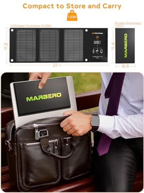 21W Portable Solar Panel Foldable Solar Panel Charger IP65 Waterproof Orange