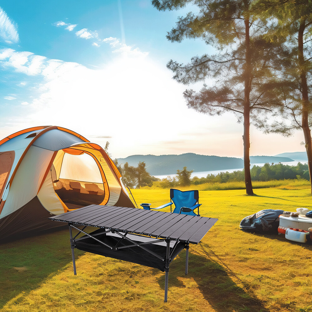 Folding Table Camping Side Table 47 inch Lightweight Outdoor Aluminum Table+Bag