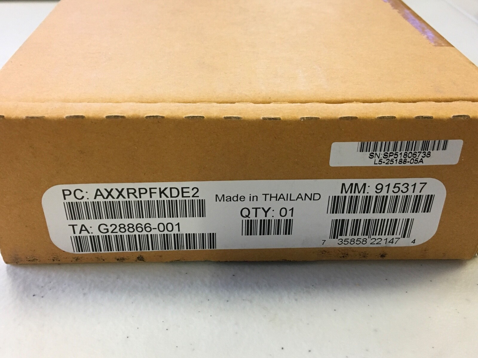 Intel AXXRPFKDE2 Upgrade RAID Encryption-Enable Key for RS25 NEW RETAIL BOX