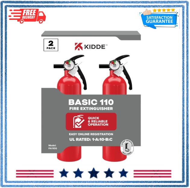 Set of 2 FIRE EXTINGUISHER For Car Truck Auto Marine Boat Kidde 3-Lb Dry