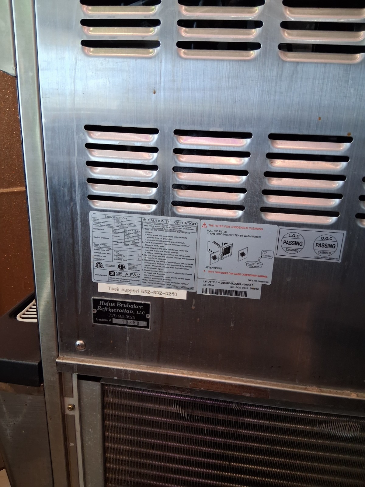 local pickup wellspring soft ice cream machine SSI-143S
