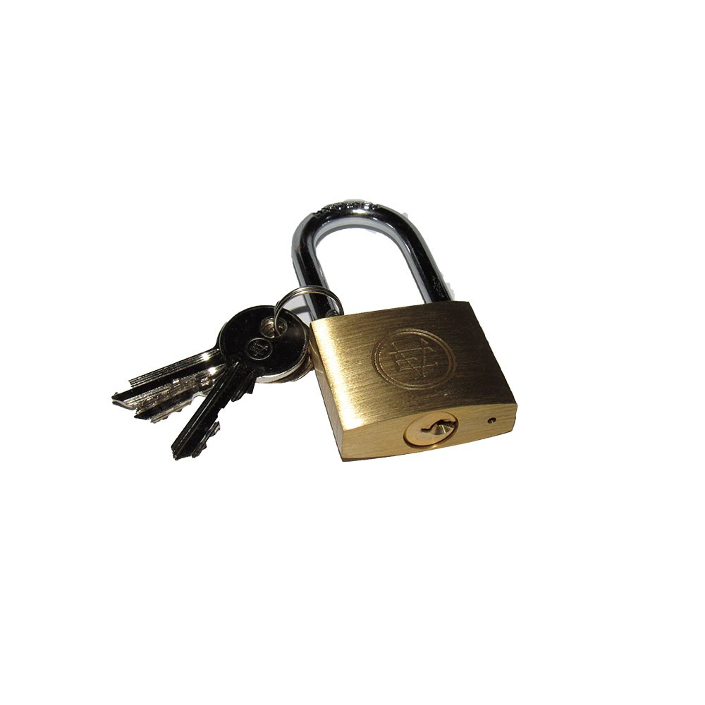 Brass Padlock HM-900 40Mm Long Shackle 3 Keys