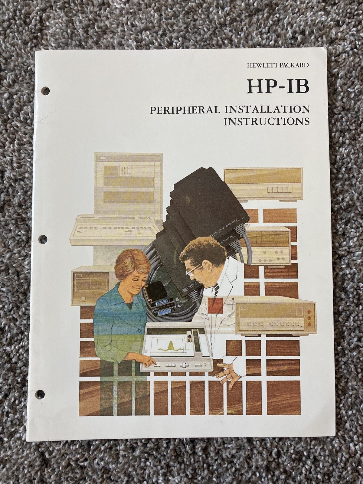 HP HP-IB PERIPHERAL INSTALLATION INSTRUCTIONS Manual Great Condition!