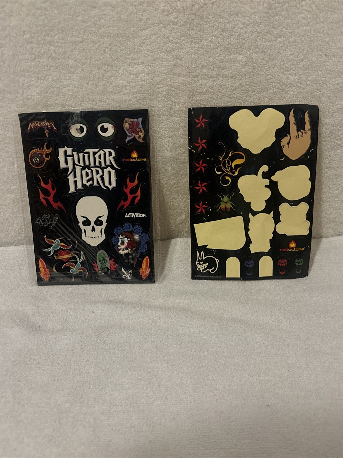 Guitar Hero World Tour Decals / Stickers Set + User Manual Nintendo Wii SEALED