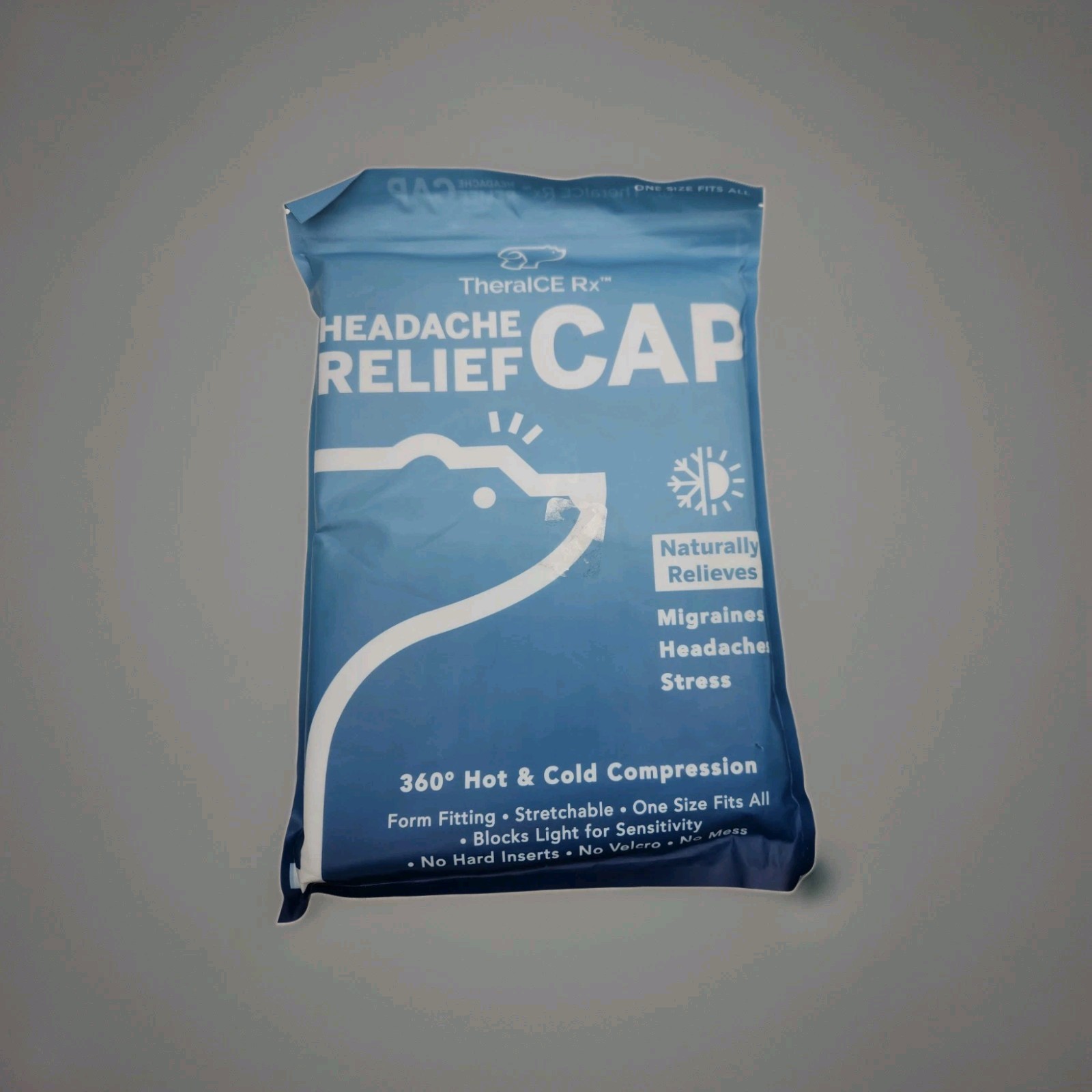 TheraICE Headache Migraine Relief Hat Cap Gel Compression Freezer Thera Ice New