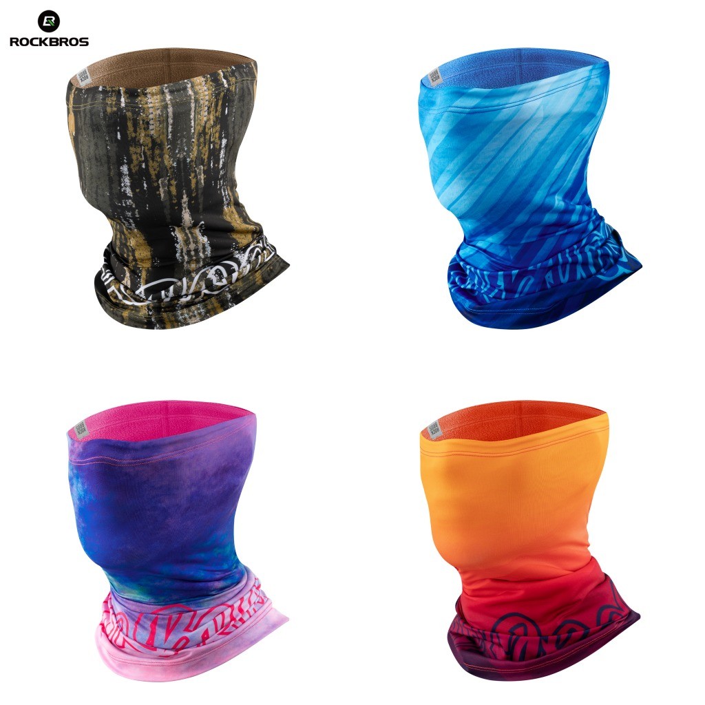 ROCKBROS Winter Neck Gaiter Reversible Fleece Face Mask,Windproof Thermal Scarf
