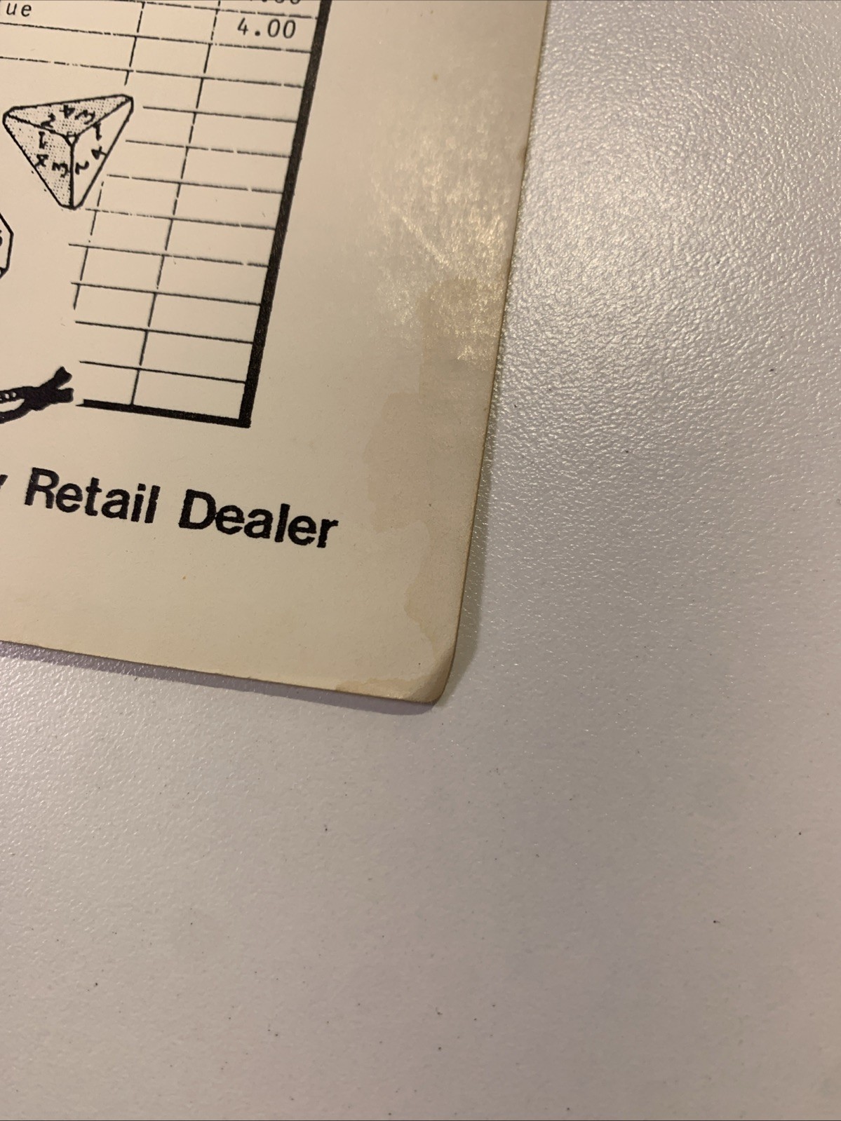 Armory 30 Sided Dice Gaming Tables 1982