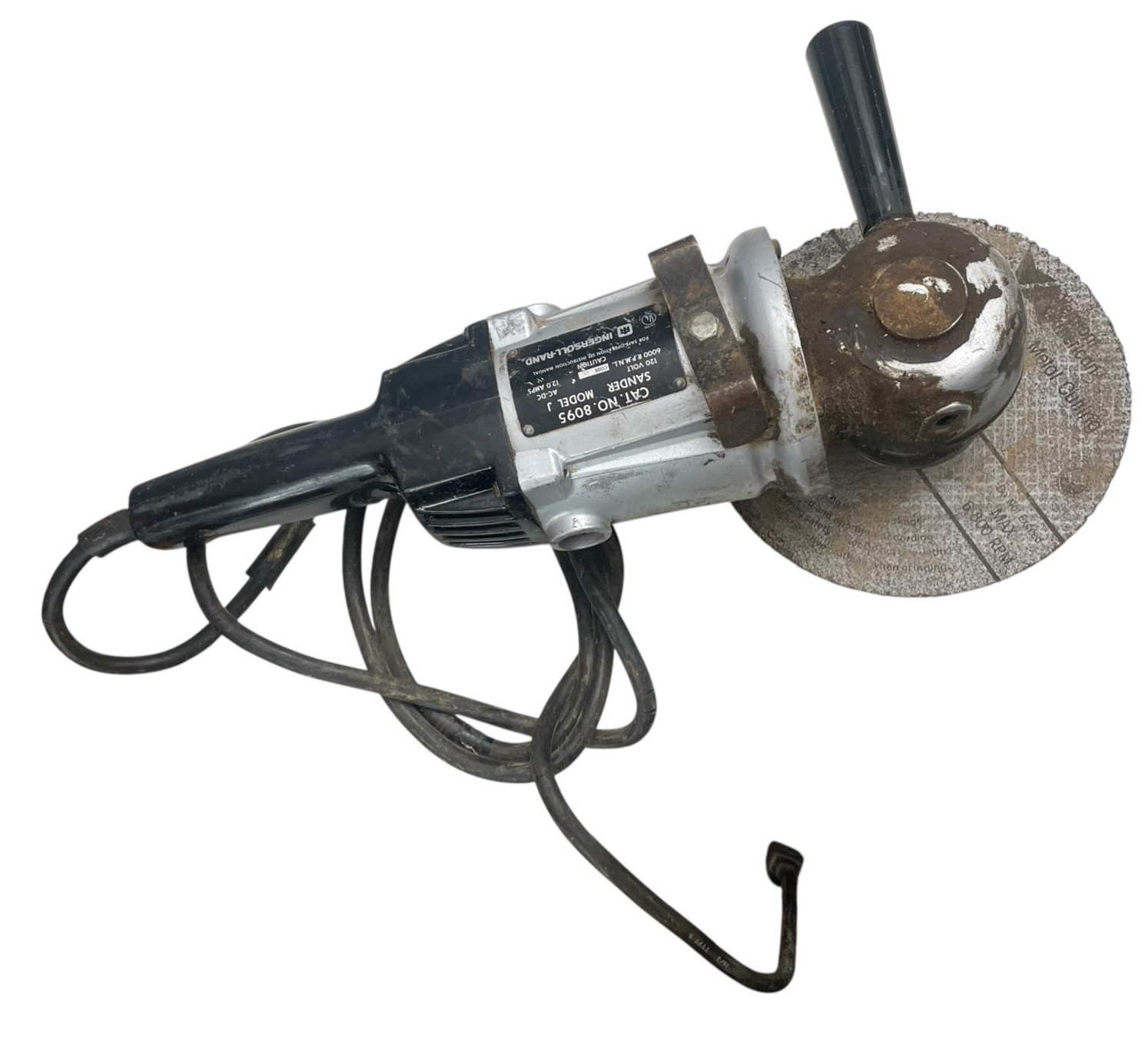 Vintage Ingersoll Rand Sander Model J No.8095 9" 6000 RPM/120V/12Amps - Works