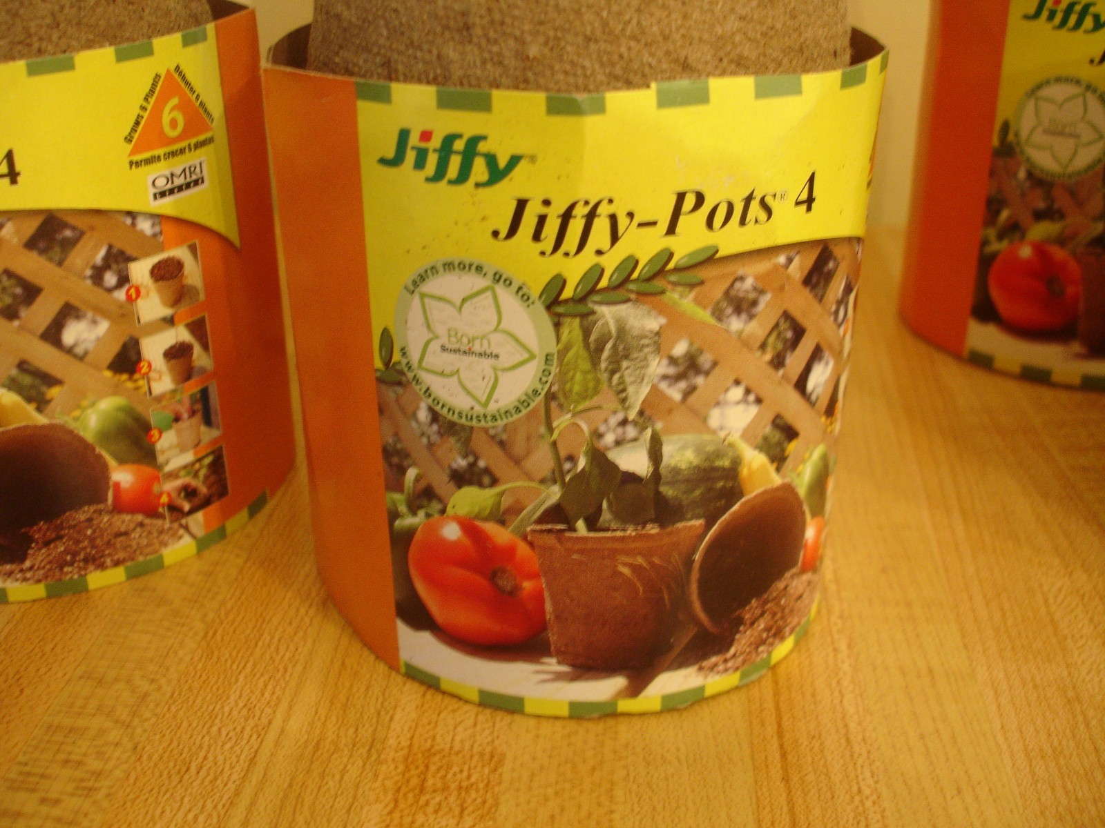 Jiffy 4 Inch Round Peat Pots Seed Starting Growing 34 pots total Biodegradable