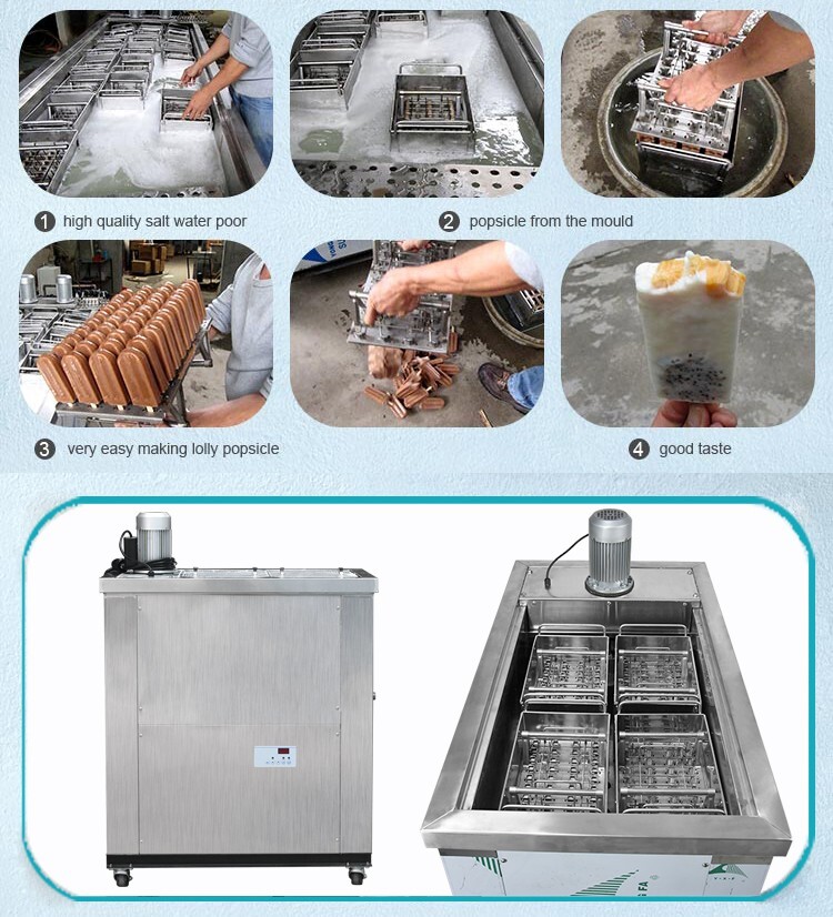 Kolice Commercial Four Mold set ice pop Machine,ice popsicles Making Machine
