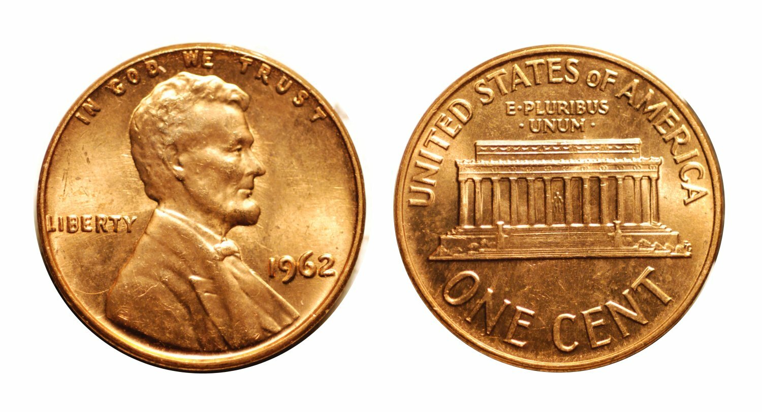 1962-P Lincoln Cent - Double Die Obverse - 1DO-018 Choice BU red #625
