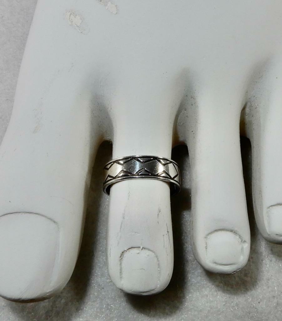 Diamond Shape Design Toe Ring 925 Sterling Silver Adjustable