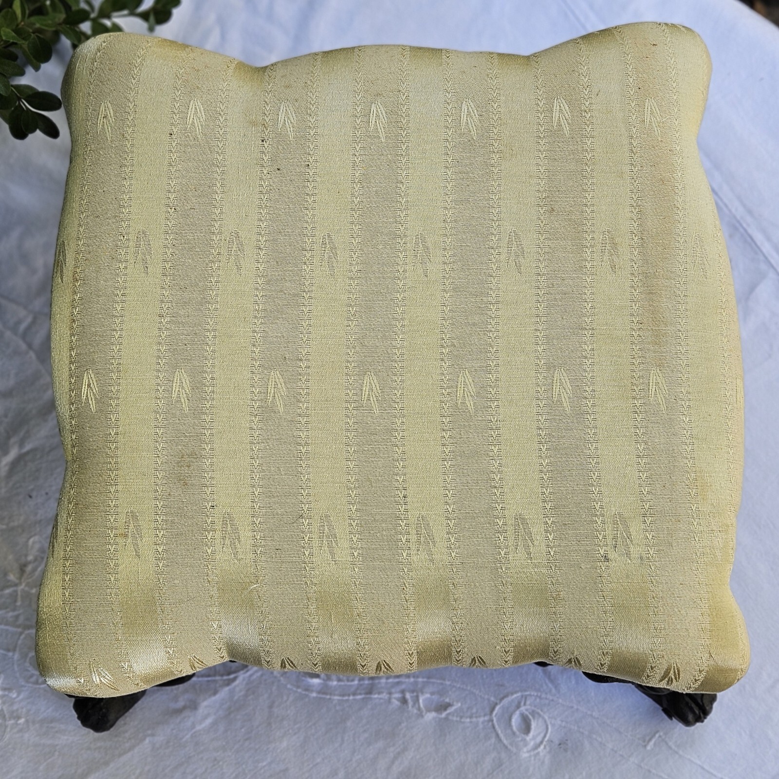 Victorian Style Cast Iron Footstool 14X14"