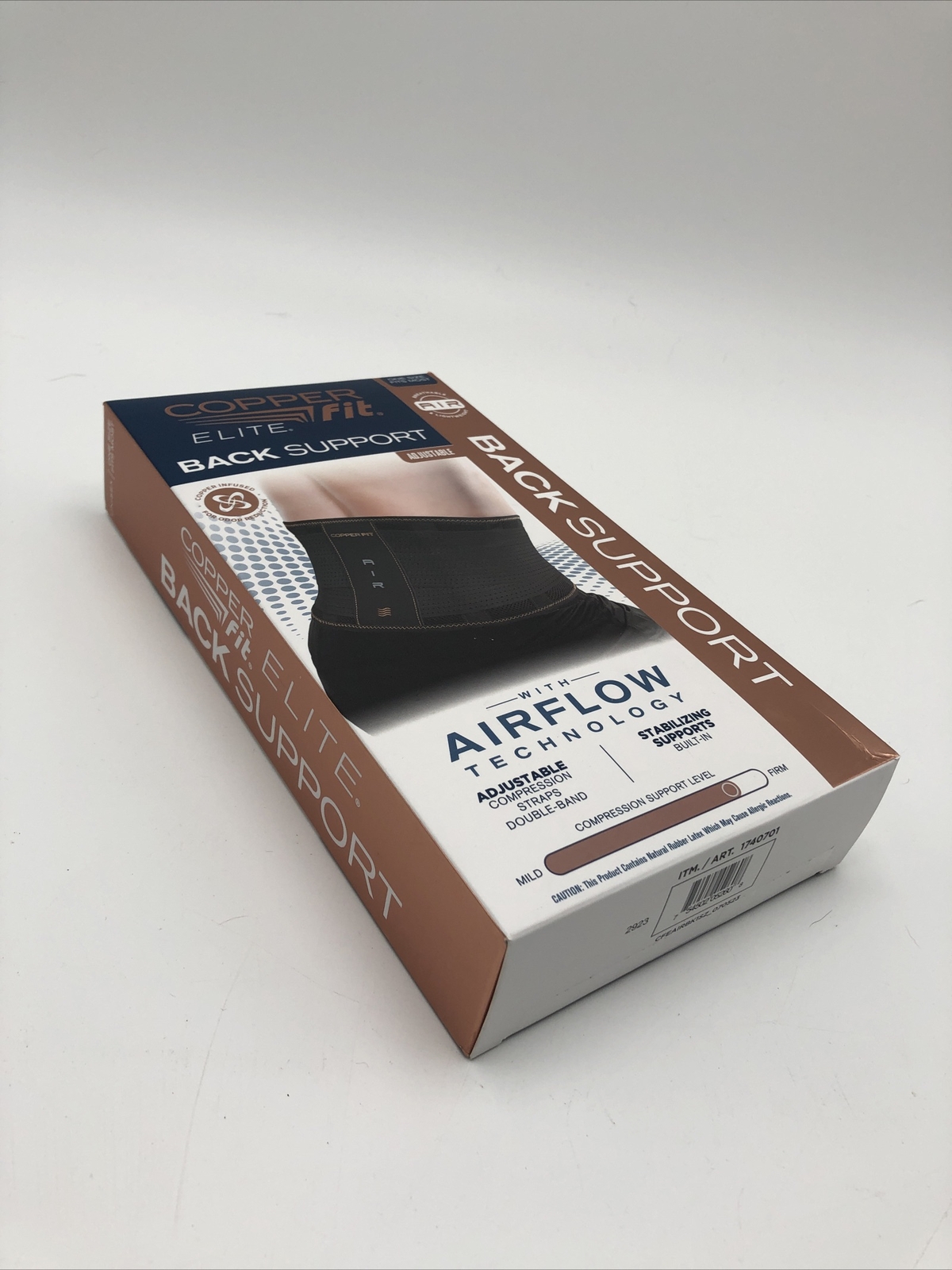 NOB Copper Fit Elite Back Support AirFlow Back Brace Adjustable DoubleBand