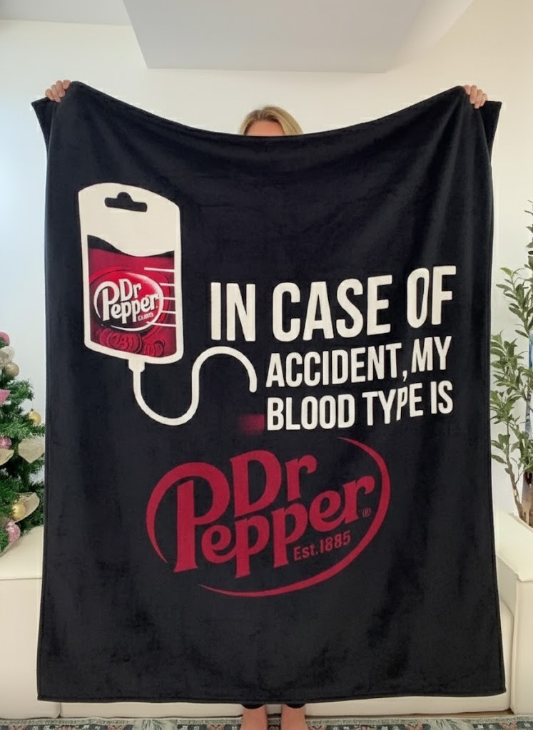 Funny Soda Lover Quote Inspired Flannel Blanket Cozy Throw
