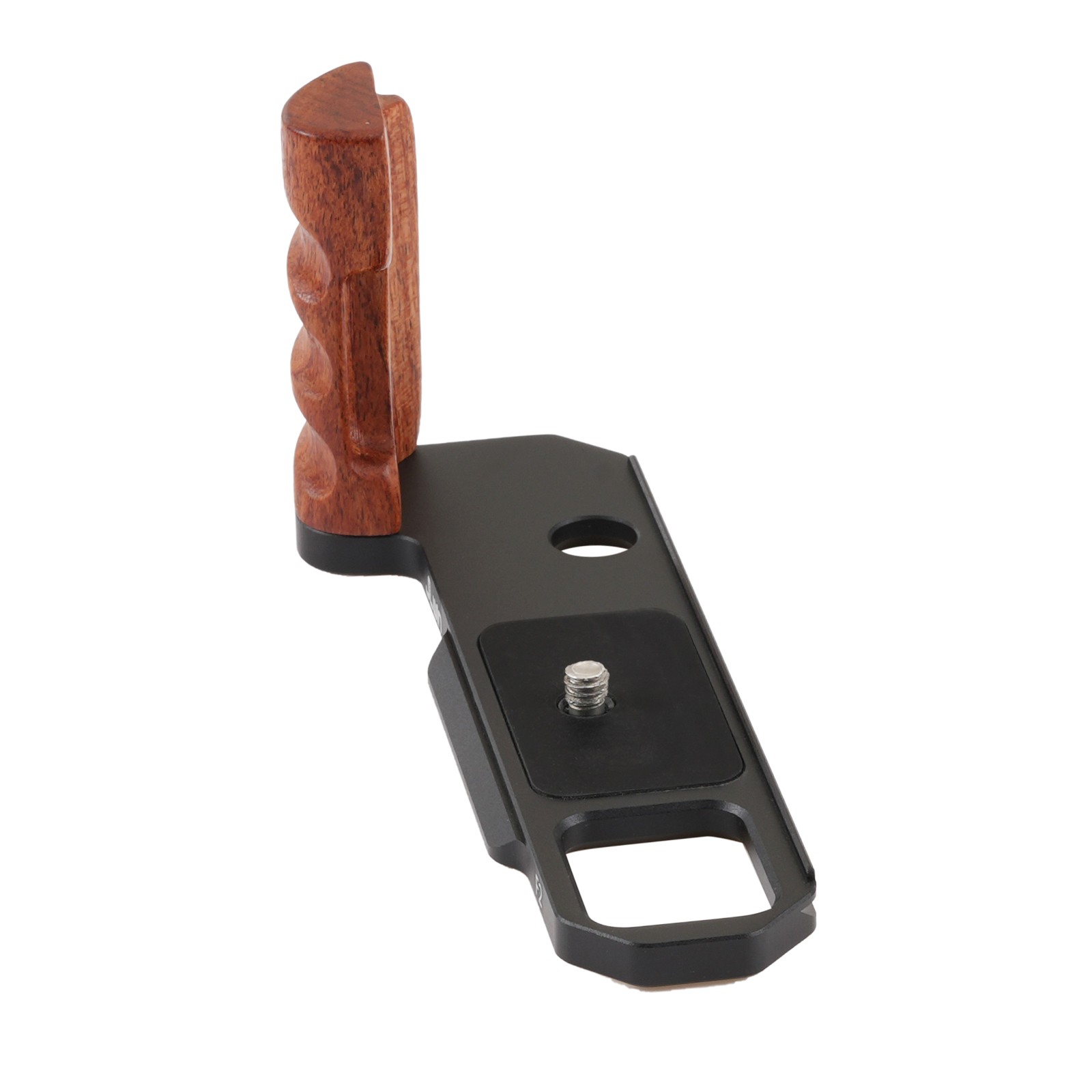 Wooden Vertical Handle Grip Quick Release L Bracket for Nikon F2 Camera Black