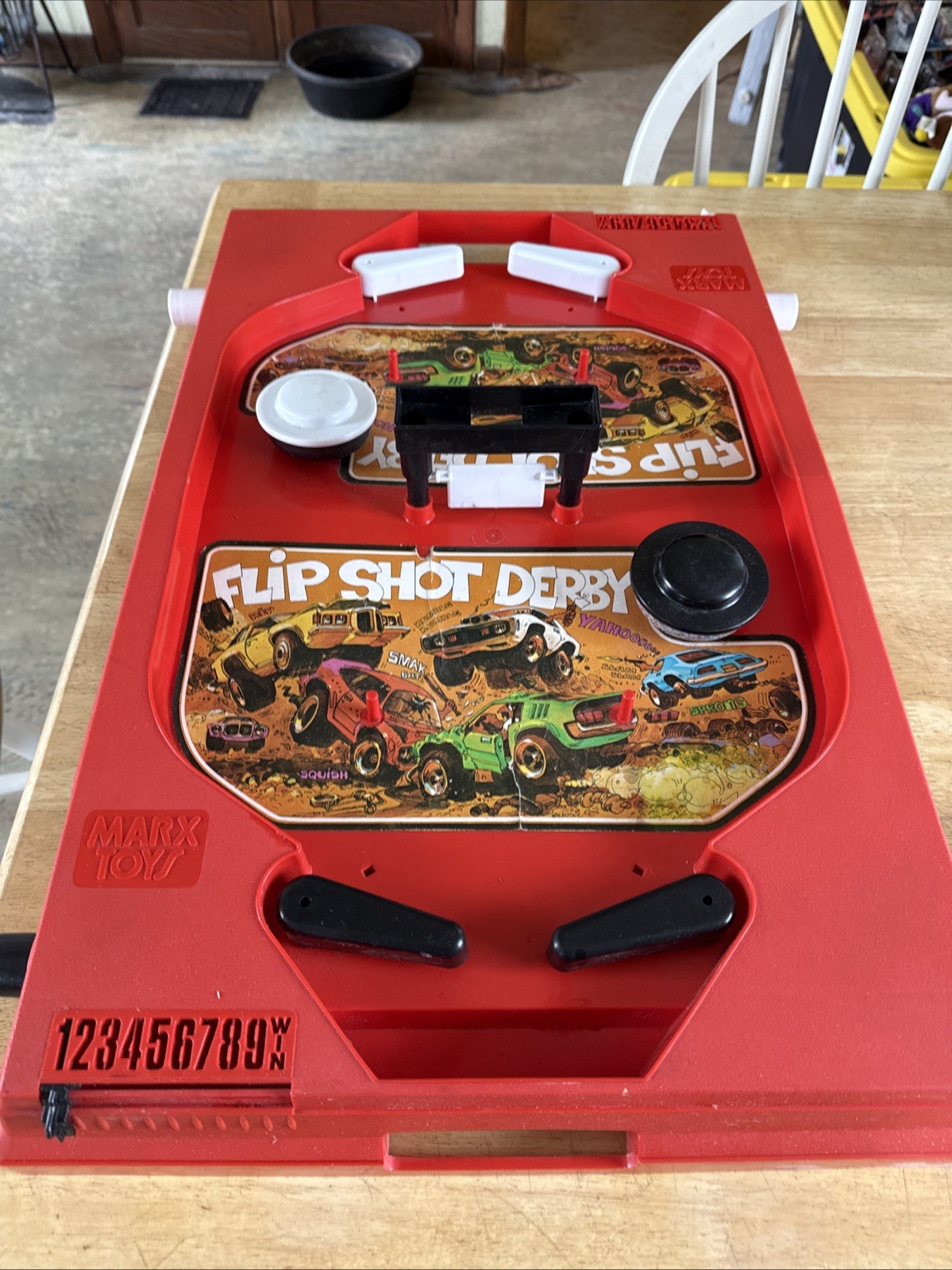 Vintage 1977 Marx Toys Flipshot Derby Pinball Game No Ball Included