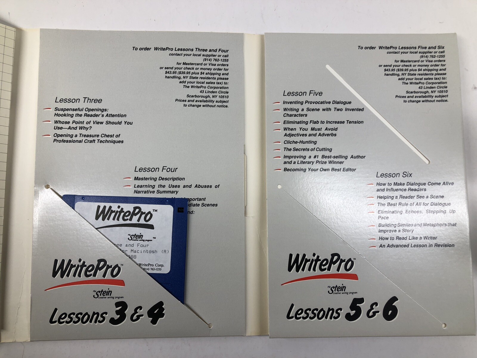 WritePro Creative Writing Lessons Software Disks 1 Through 4 For Mac