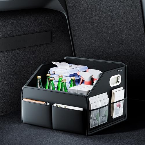 22.5L Leather Material Car Trunk Storage Box Multifunctional Organizer