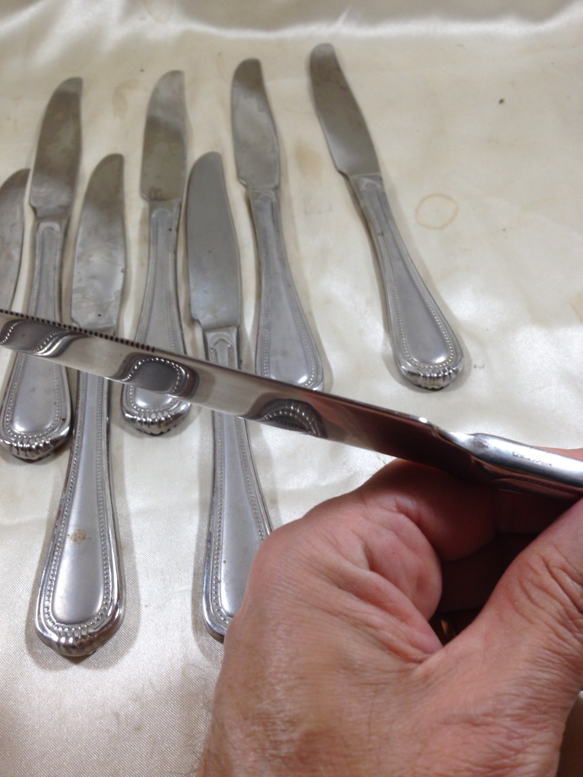 Oneida Stainless COUNTESS New French Solid Knife Set of 8 OHSCOUNTE