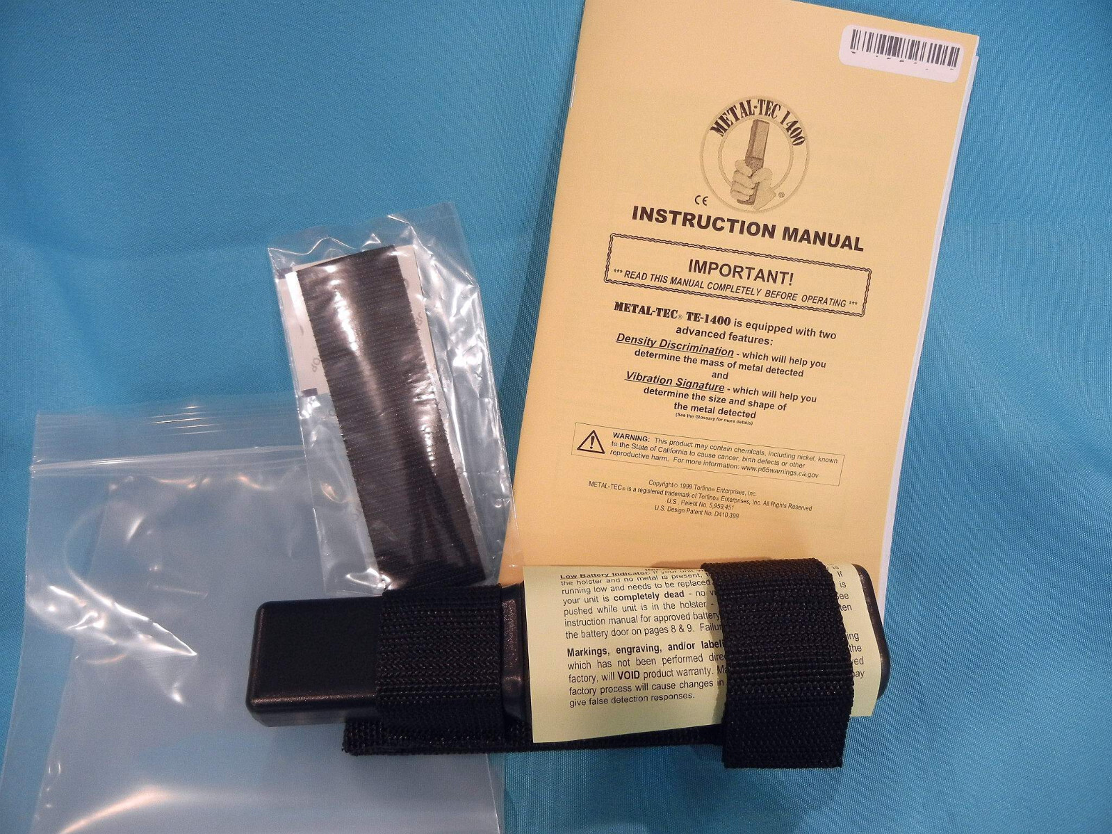 METAL-TEC TE-1400 Silent Vibrating Metal Weapon Detetector Handheld Scanner Wand