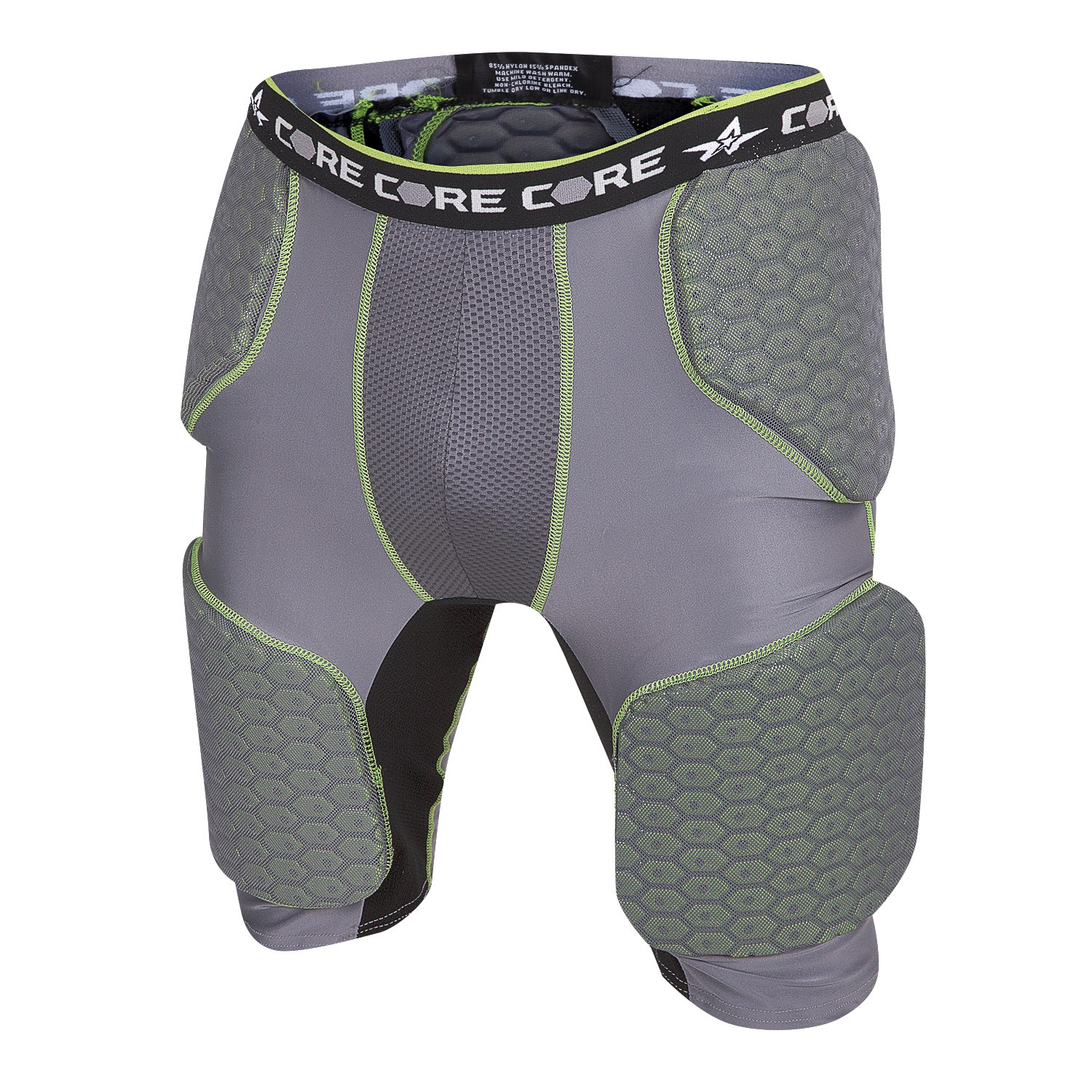 Alleson Adult's Integrated 5 Pad Football Girdle - Medium, Charcoal Combo, M