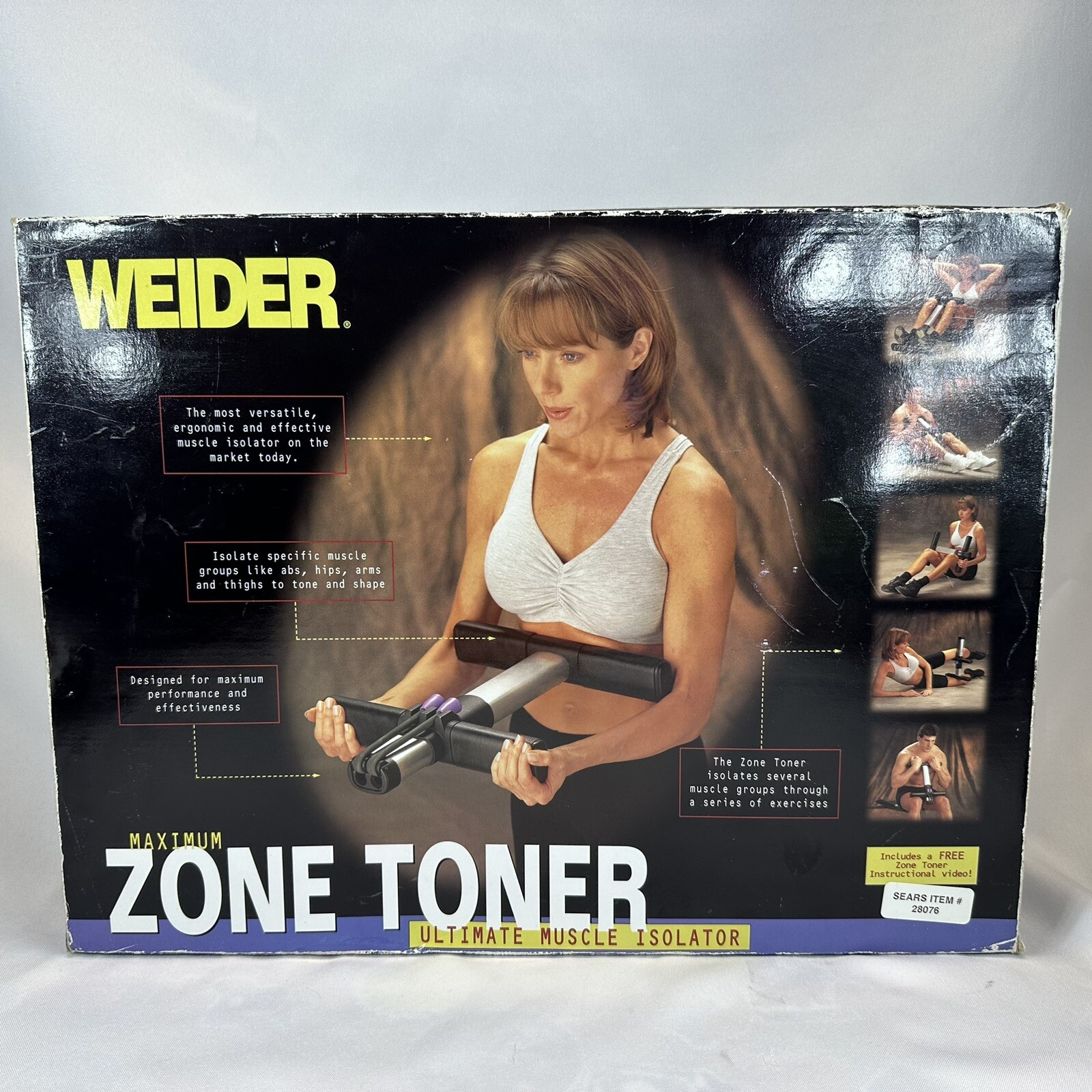 Vintage 1996 Weider Zone Toner Muscle Isolator Abs Hips Thighs Arms Home Gym