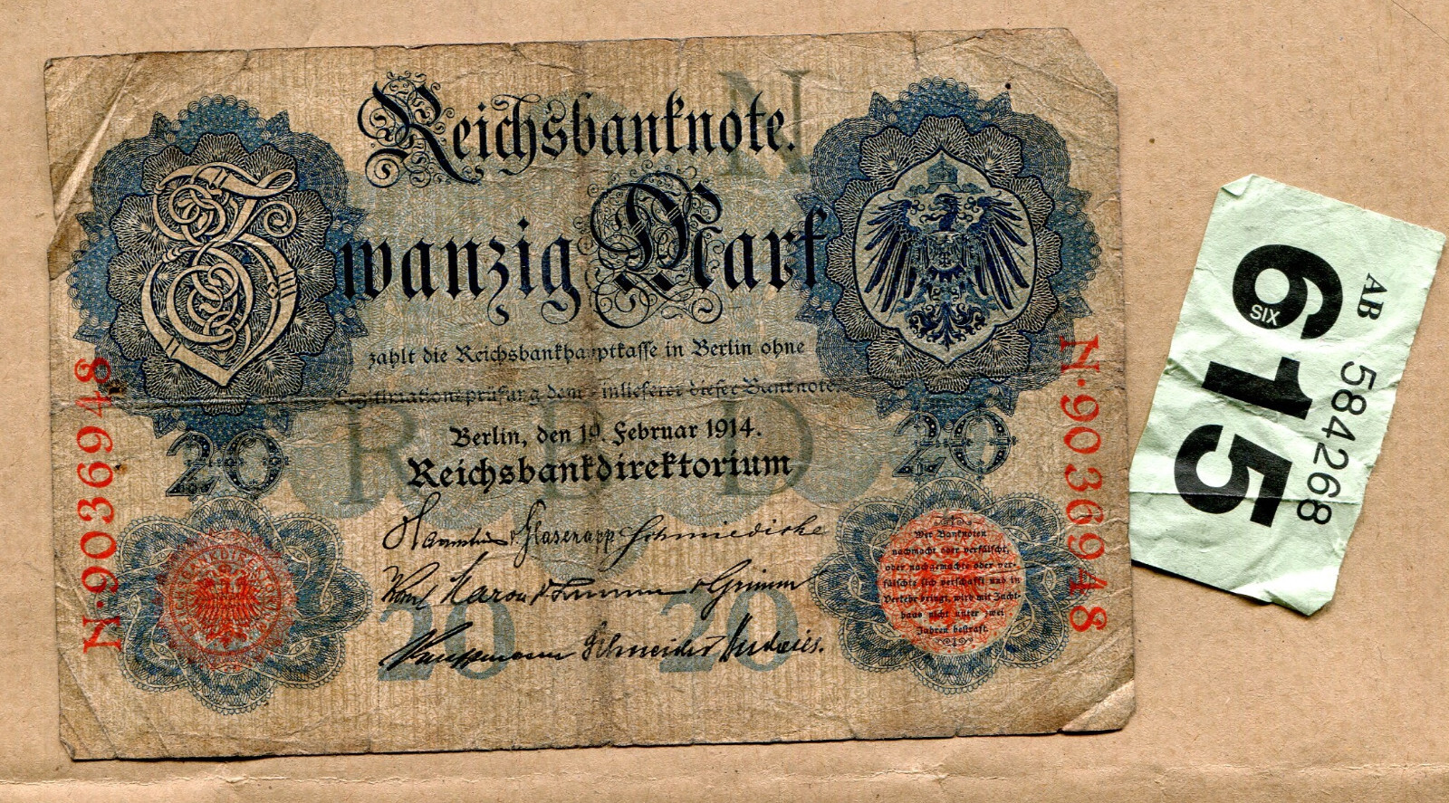 20 marks banknote  1914  Germany