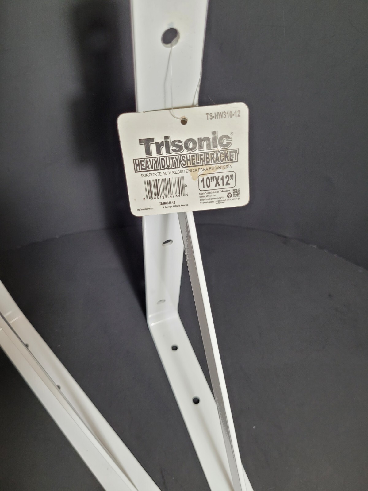 Trisonic Handy Tools Heavy Duty Shelf Brackets 10" x 12" NWT