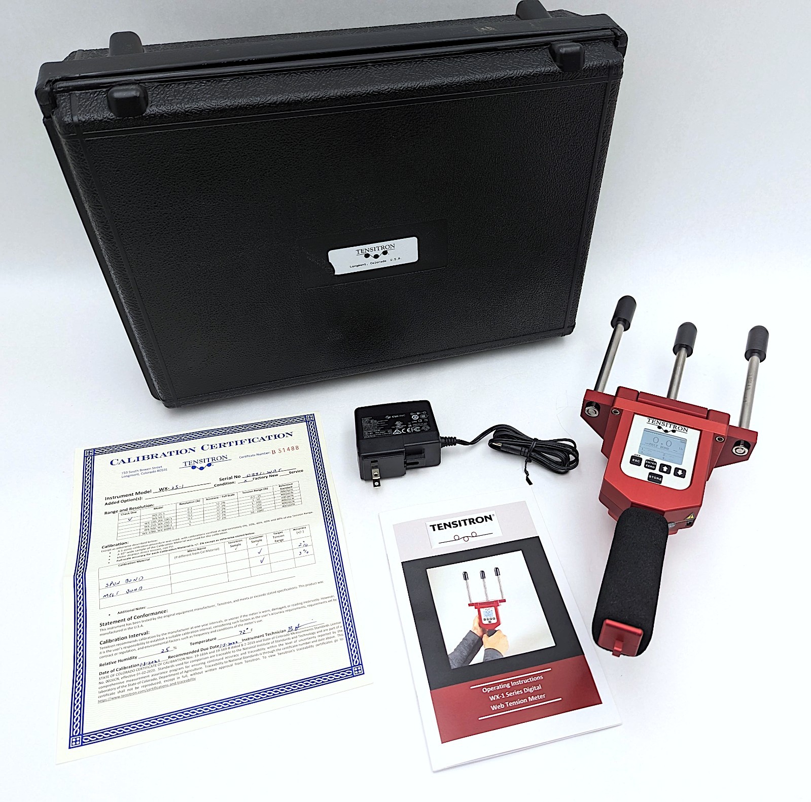 Tensitron WX-25-1 Digital Web Tension Meter 0.5-25 lbs for Fabric Film & Paper