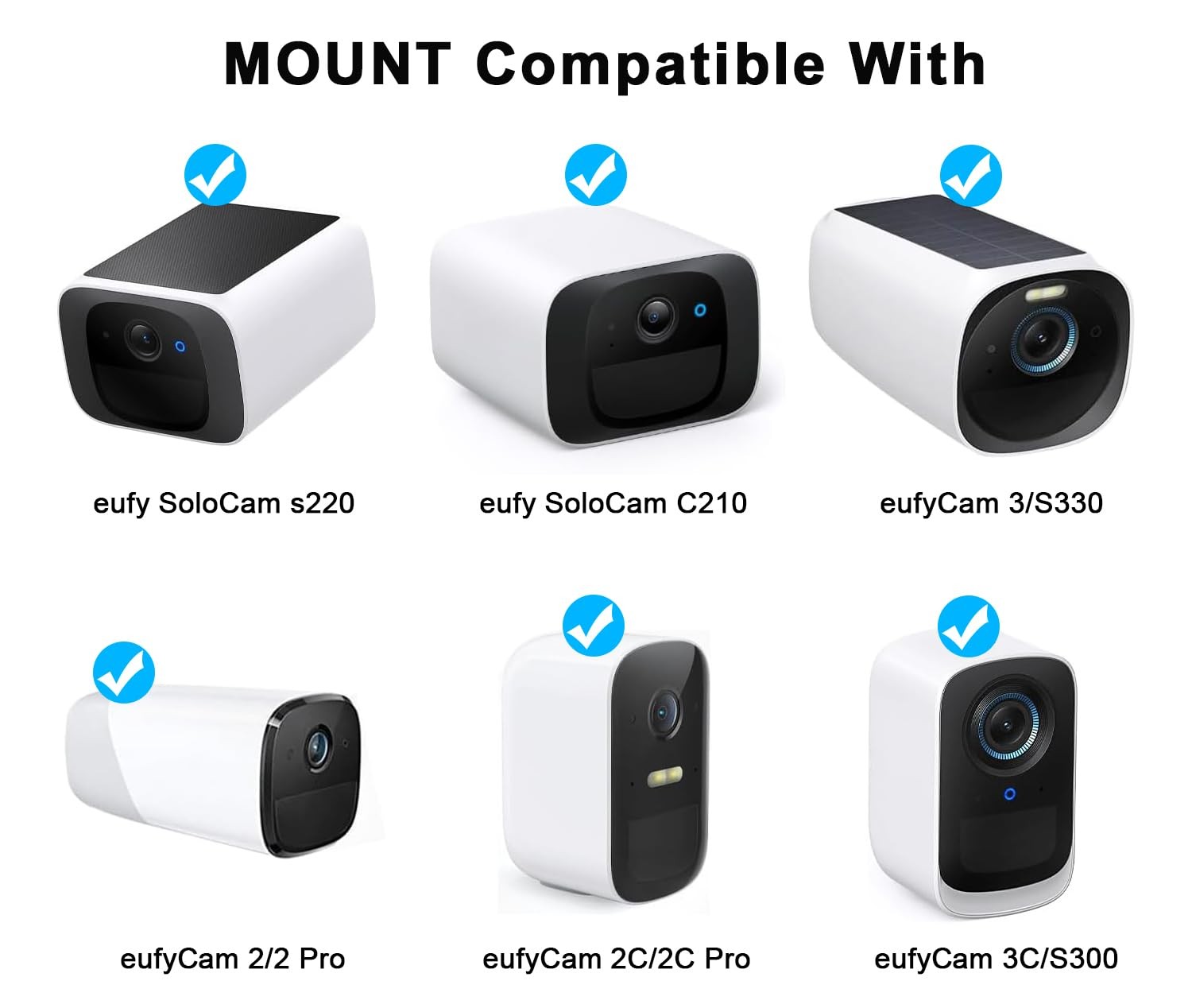 2-Pack Wall Mount for eufyCam 2C/2C Pro Cameras WHITE