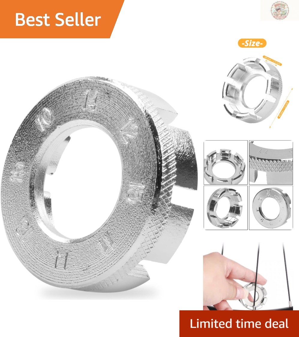 Portable Hard Steel Spoke Wrench - 8-Way Tool for Easy Wheel Tension Adjustment