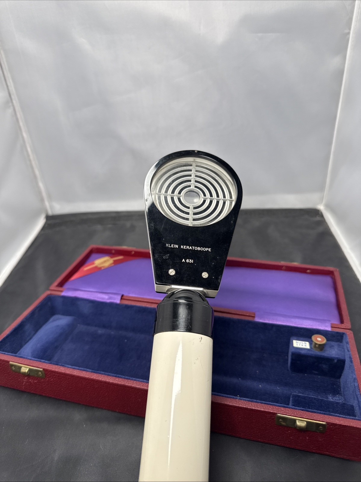 Keeler Klein Keratoscope with Case, Instructions, And Spare Bulb RARE