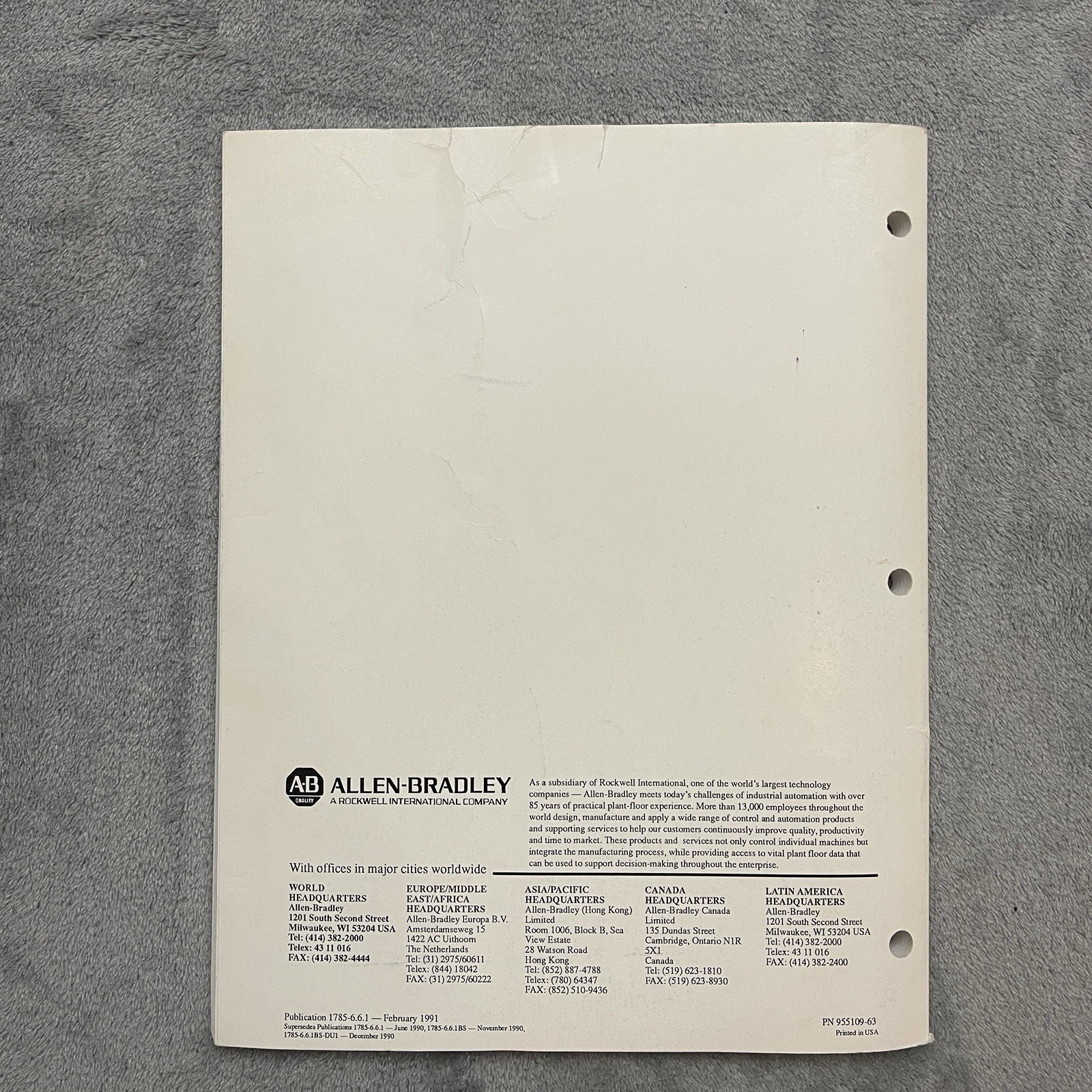 Allen-Bradley PLC-5 Programmable Controllers Installation Manual