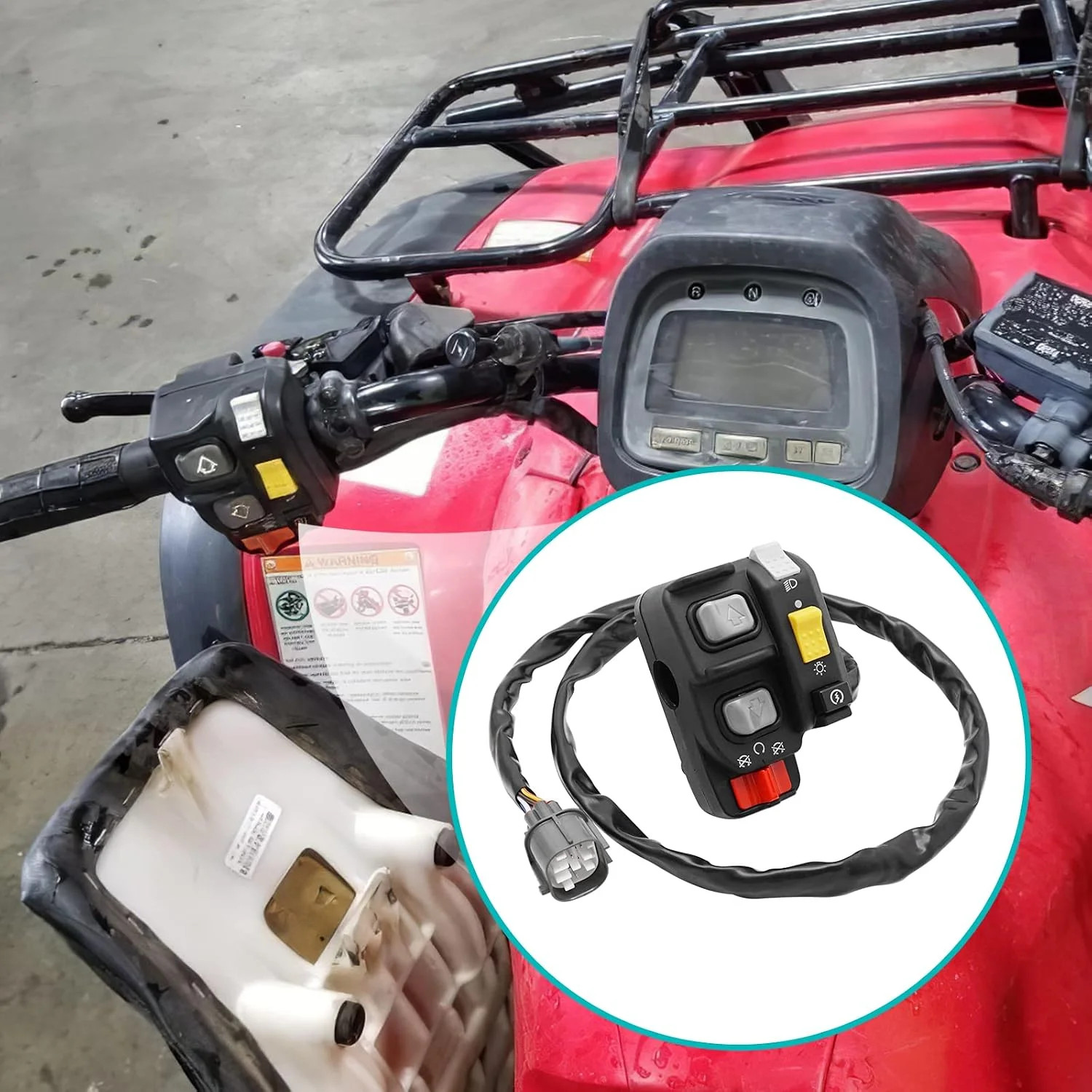 Compatible with Honda Rancher 350 ES 2000-2005 Switch Handlebar Control Electric