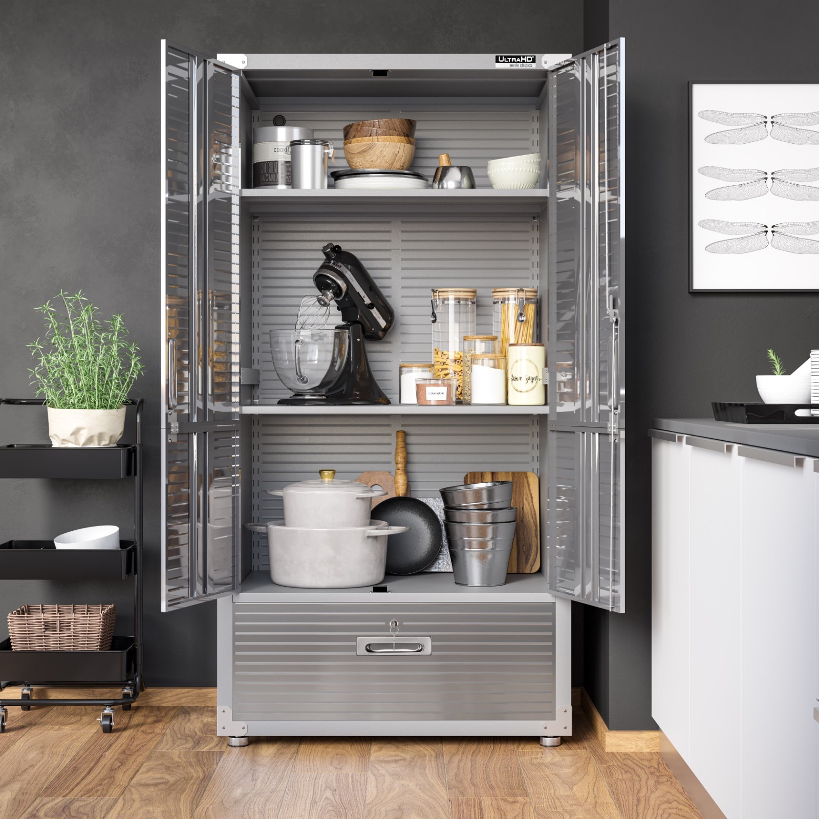 Seville Classics UltraHD® Storage Cabinet with Bottom Drawer