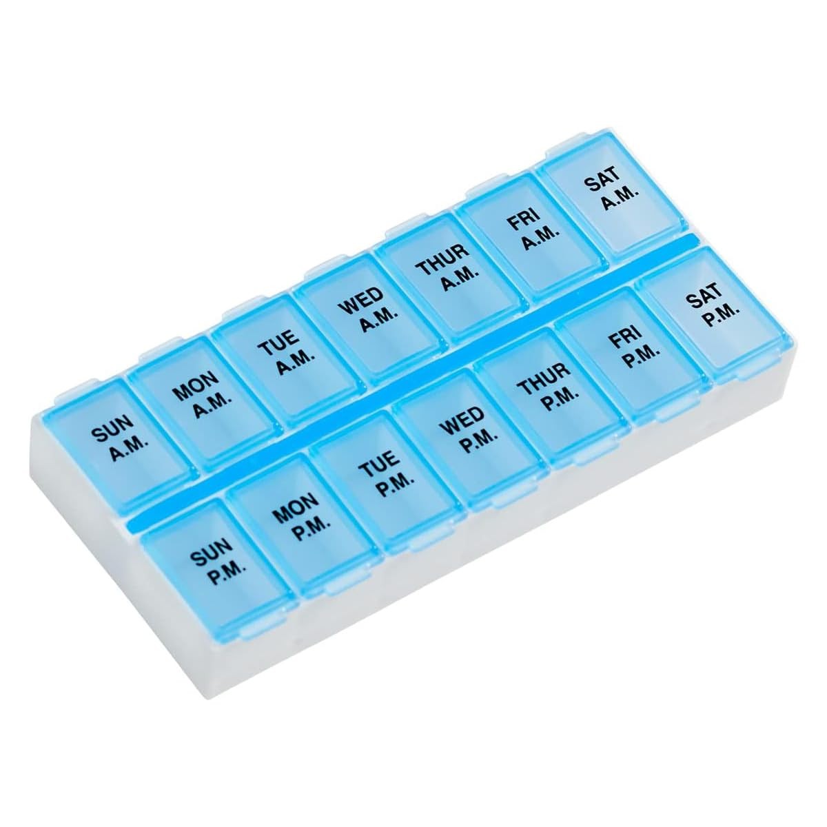 EZY DOSE Weekly (7-Day) AM/PM Daily Pill Medium (Pack of 1), Color May Vary