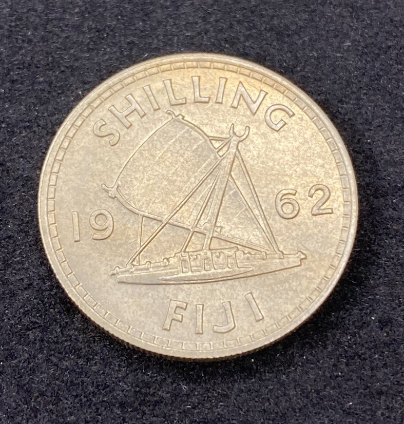 1962 Fiji Shilling Uncirculated UNC Free Shipping