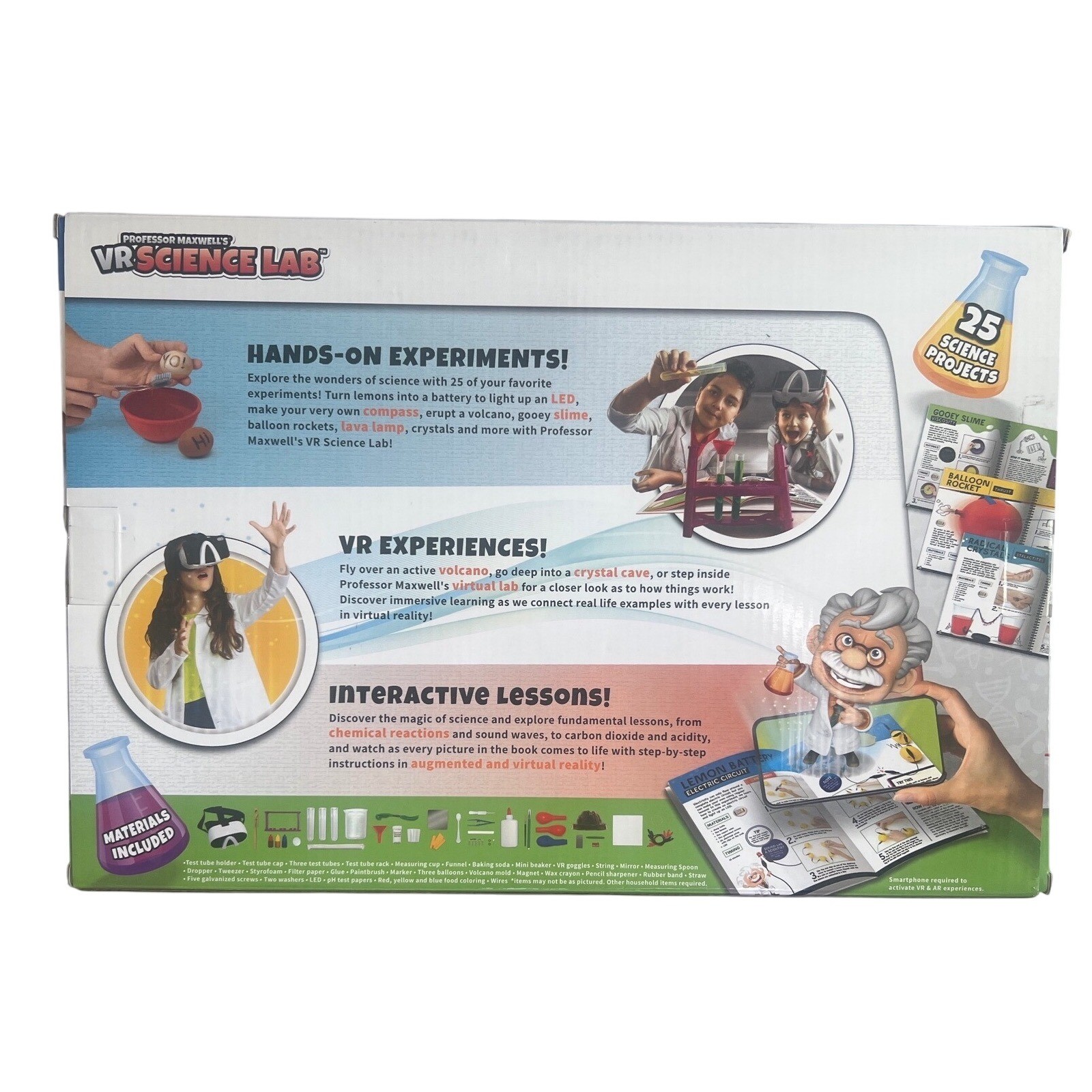 Professor Maxwell VR Science Lab STEAM Kit 25 Projects Ages 8-12 New