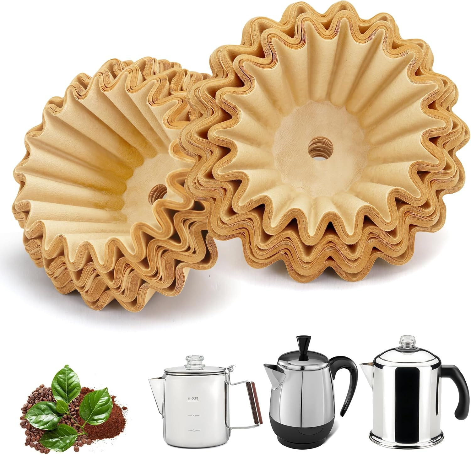 Coffee Filters Compatible with Farberware Coffee Percolator, 150 Pcs Perforated