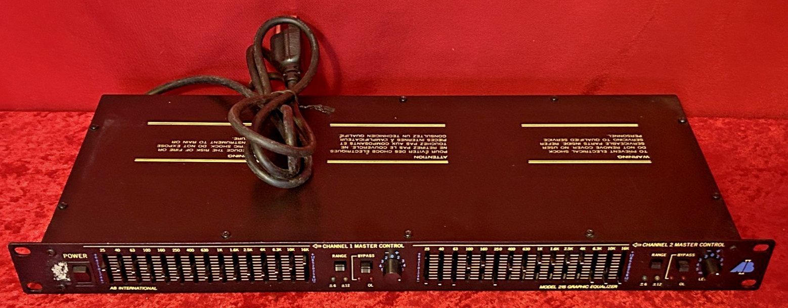 AB international 215 Graphic Equalizer, Two Channel, Rack Mountable B1