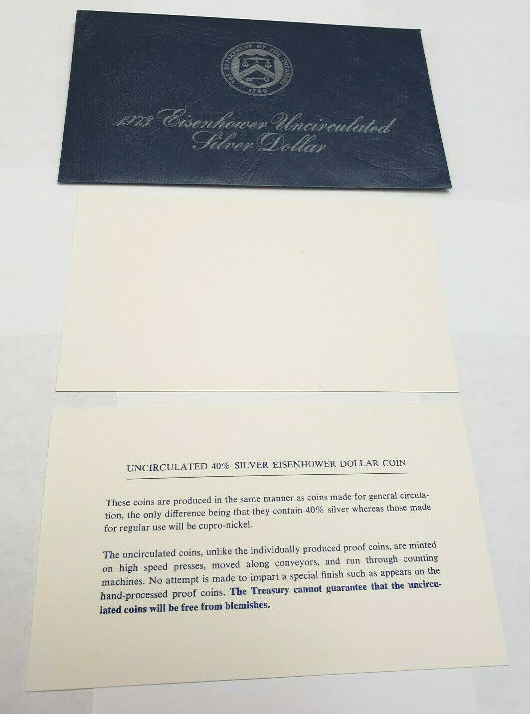 1973 Silver Eisenhower Envelope ONLY *NO COINS* **FREE SHIPPING**