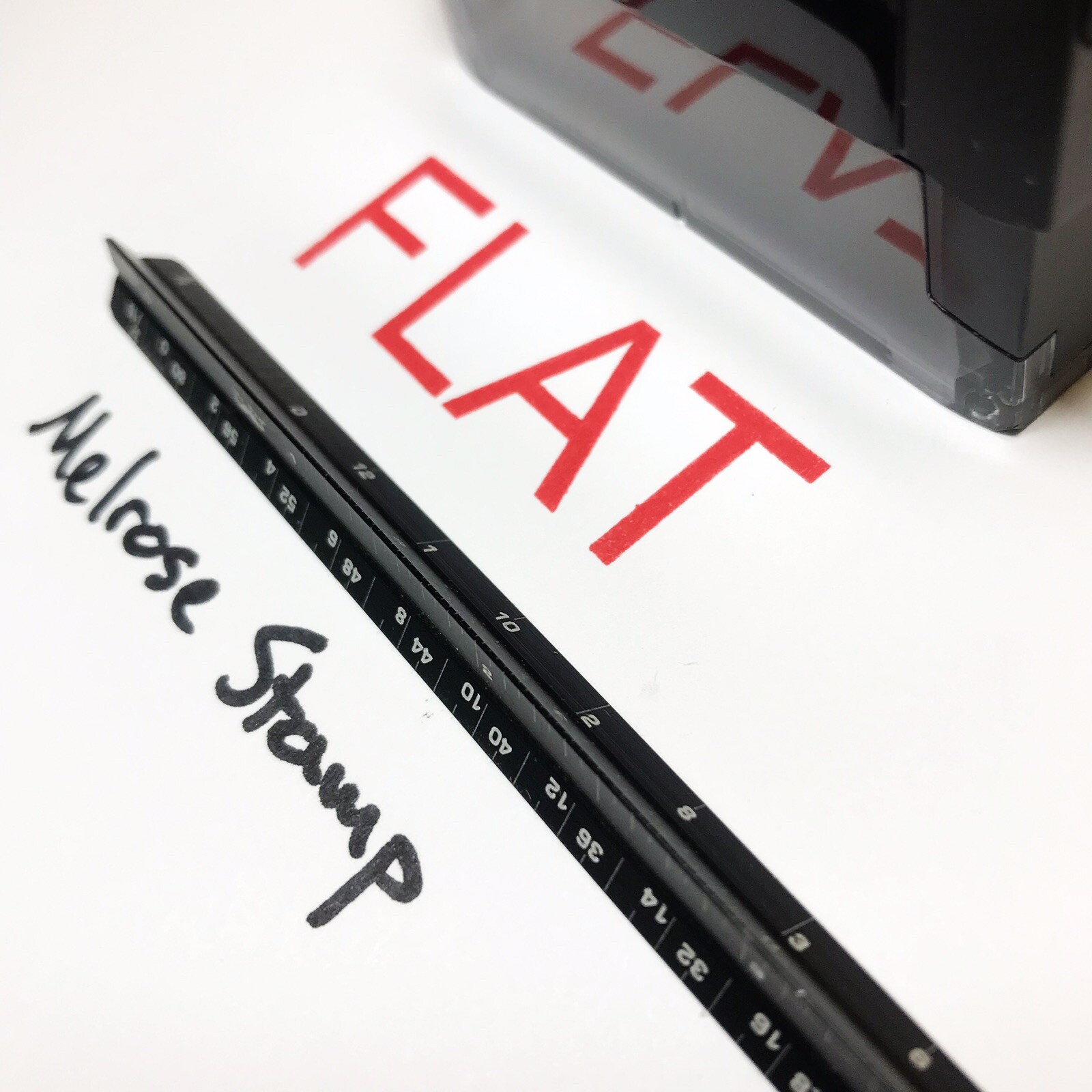 Flat Rubber Stamp Red Ink Self Inking Ideal 4913 Large